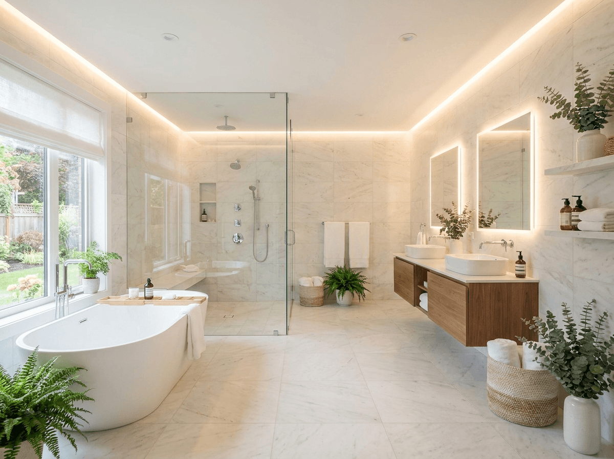 Spa-Inspired Master Bathroom Remodel in Westport, CT