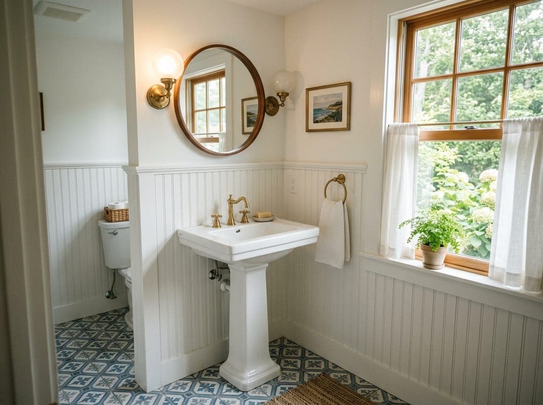 Bright Guest Bath — bathroom remodel by Omega Development