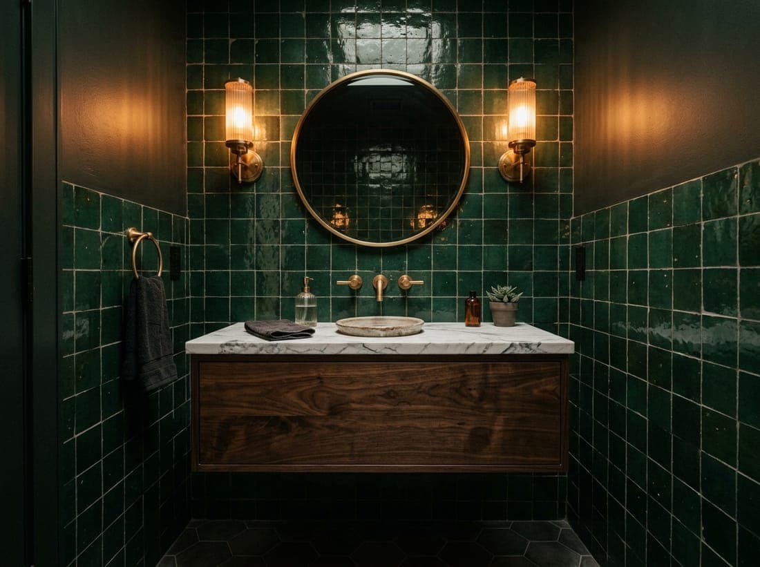 Powder Room — bathroom remodel by Omega Development