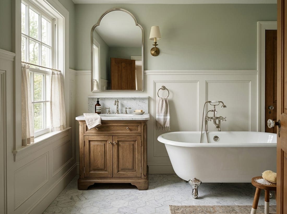 Classic Traditional Bath — bathroom remodel by Omega Development