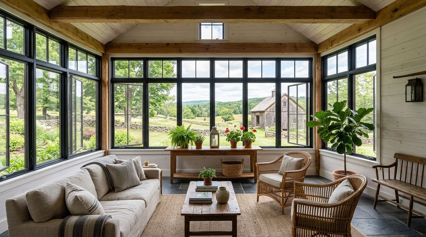 Easton sunroom addition — bathroom remodel by Omega Development