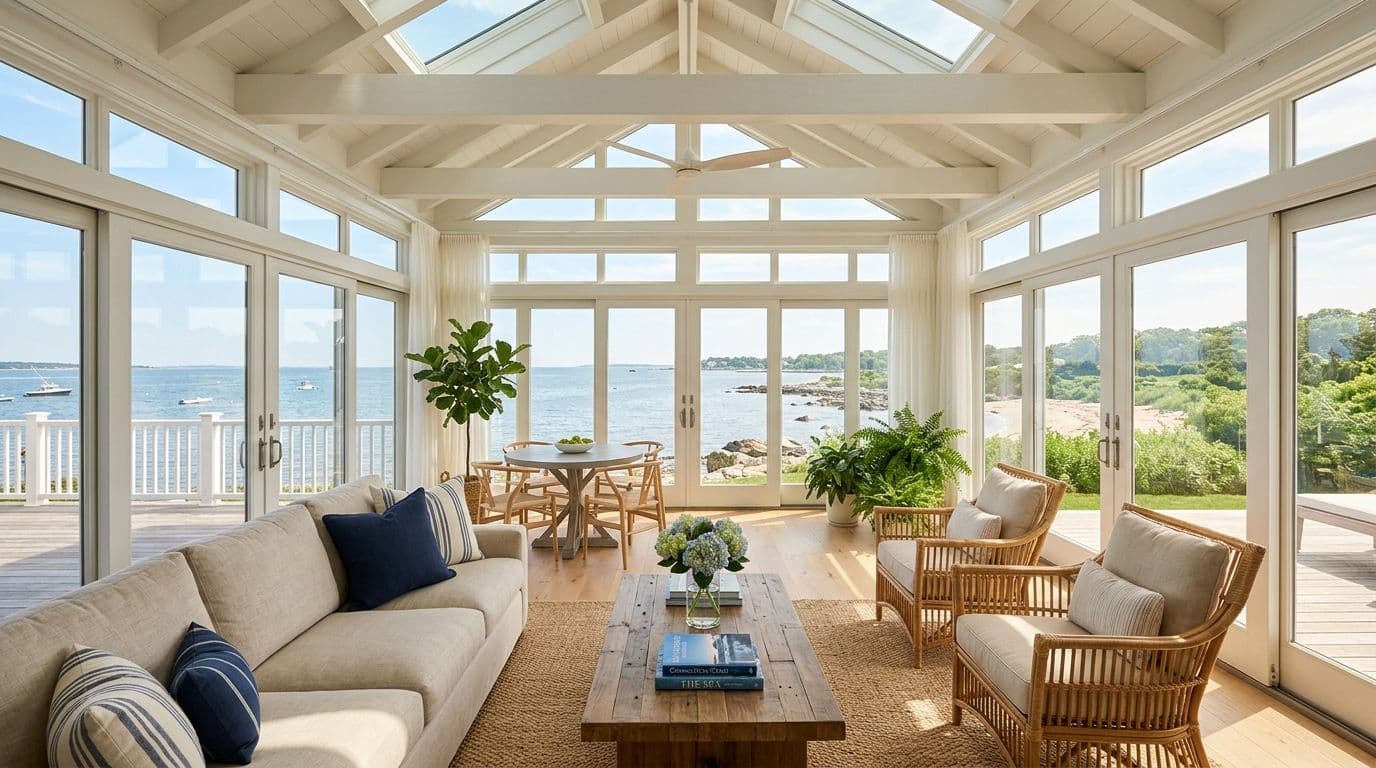 Fairfield sunroom addition — bathroom remodel by Omega Development
