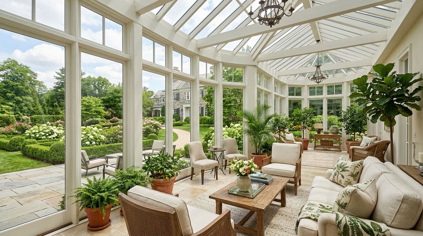 Greenwich sunroom addition — bathroom remodel by Omega Development