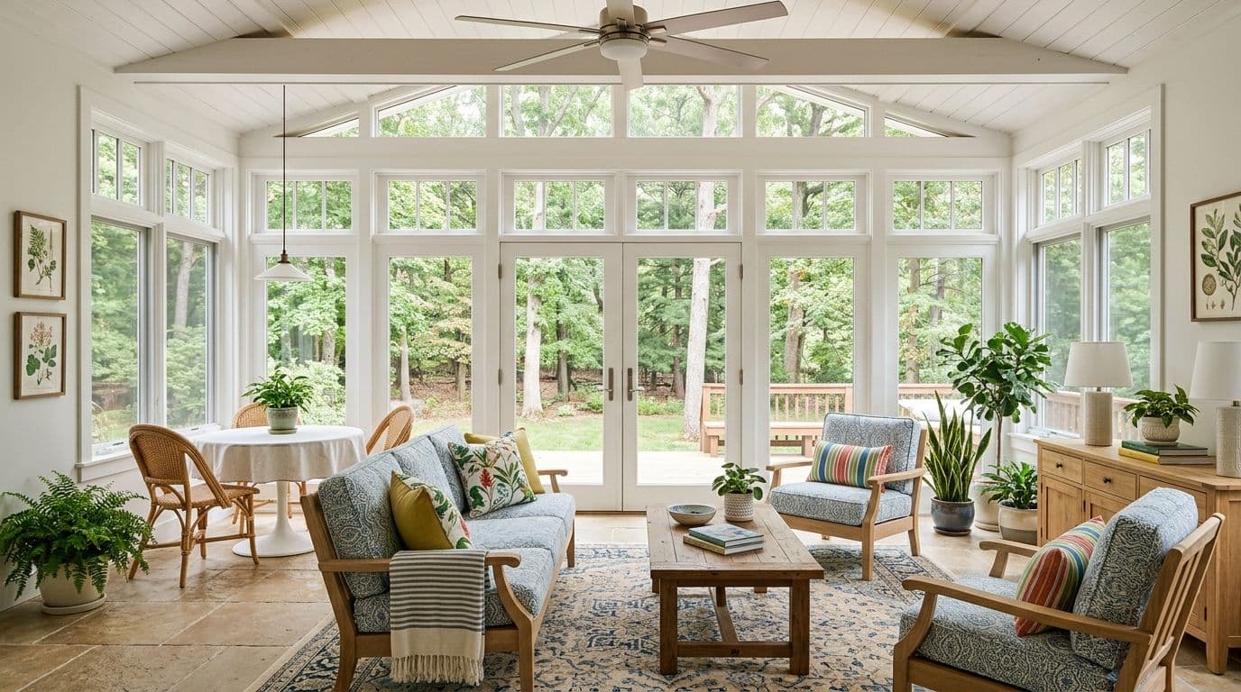 Monroe sunroom addition — bathroom remodel by Omega Development