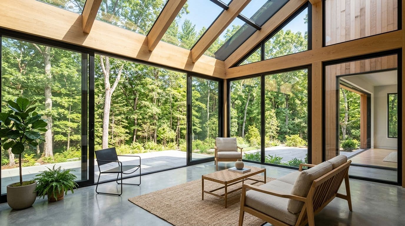 New Canaan sunroom addition — bathroom remodel by Omega Development