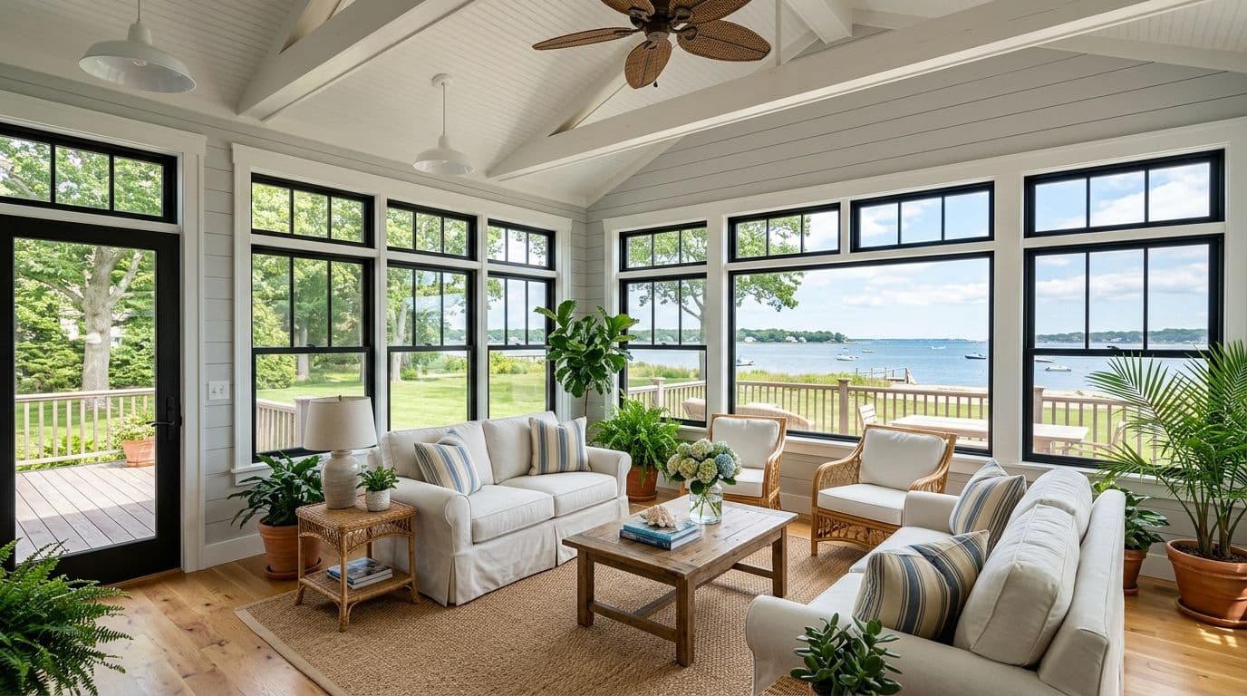 Norwalk sunroom addition — bathroom remodel by Omega Development