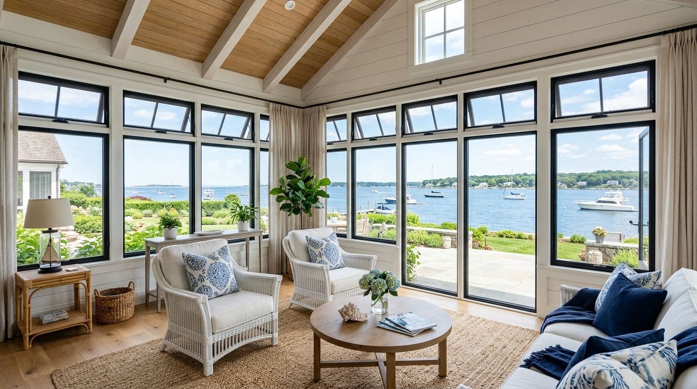 Old Greenwich sunroom addition — bathroom remodel by Omega Development