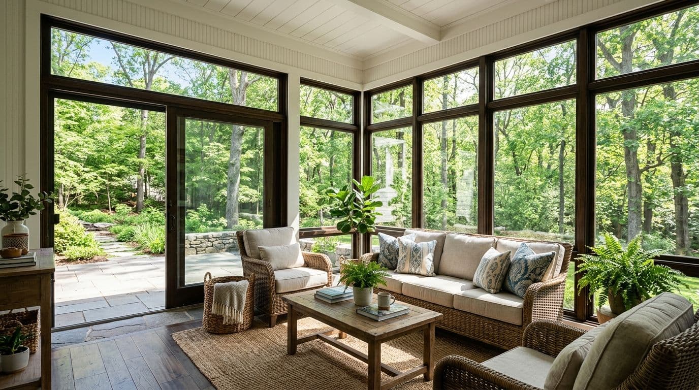 Wilton sunroom addition — bathroom remodel by Omega Development
