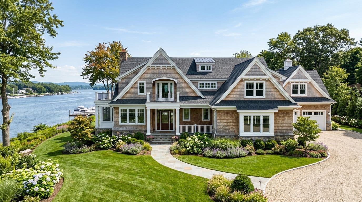 Cos Cob custom home exterior — bathroom remodel by Omega Development
