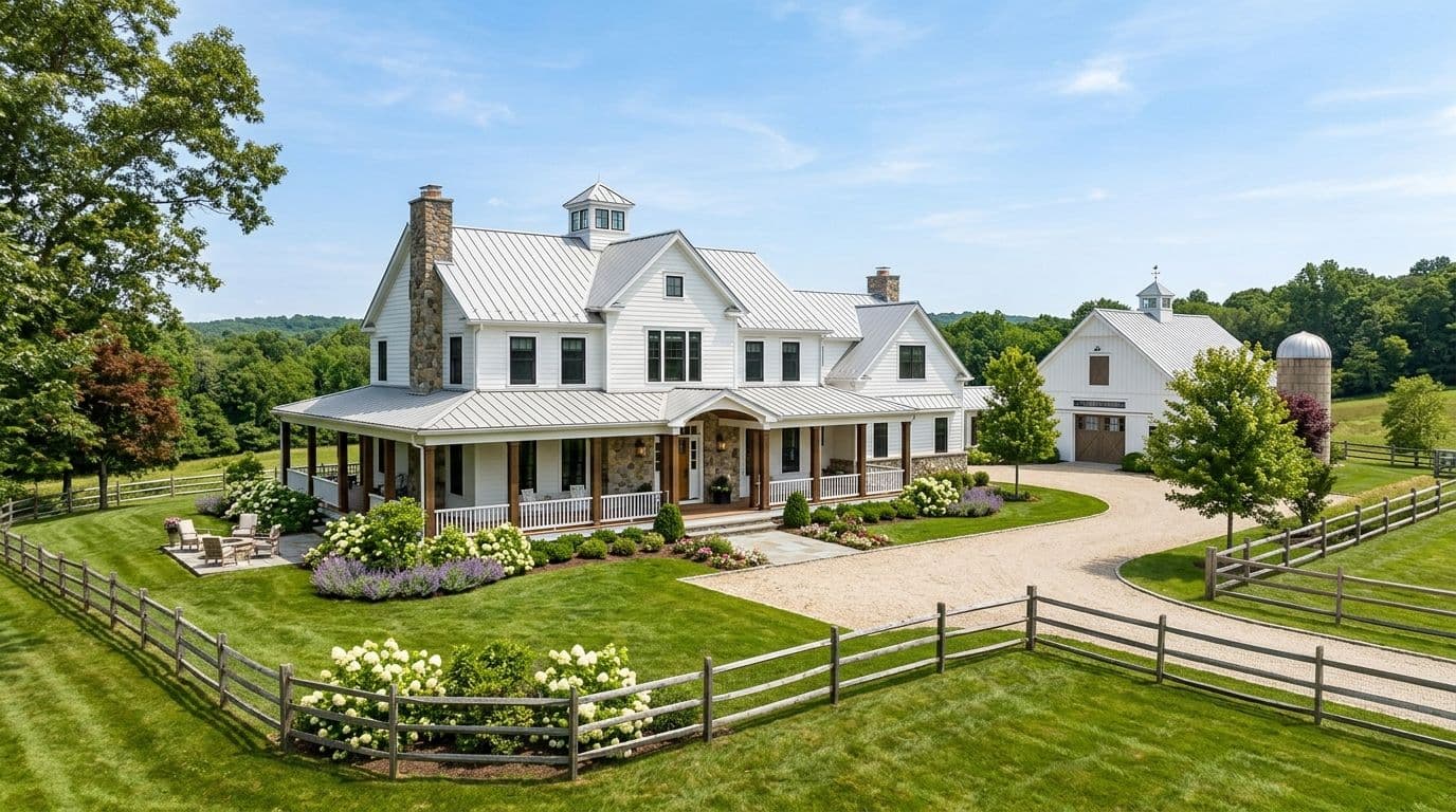 Easton custom home exterior — bathroom remodel by Omega Development