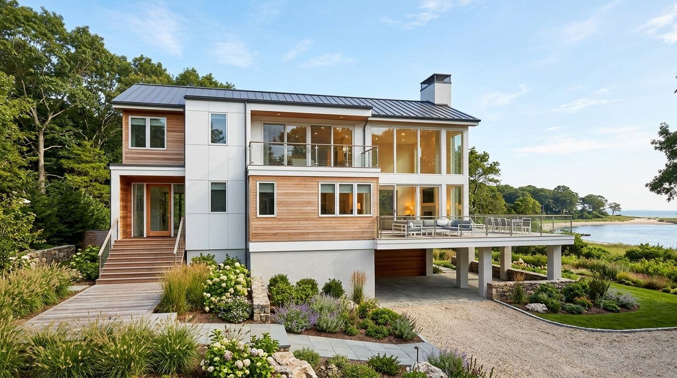 Norwalk custom home exterior — bathroom remodel by Omega Development