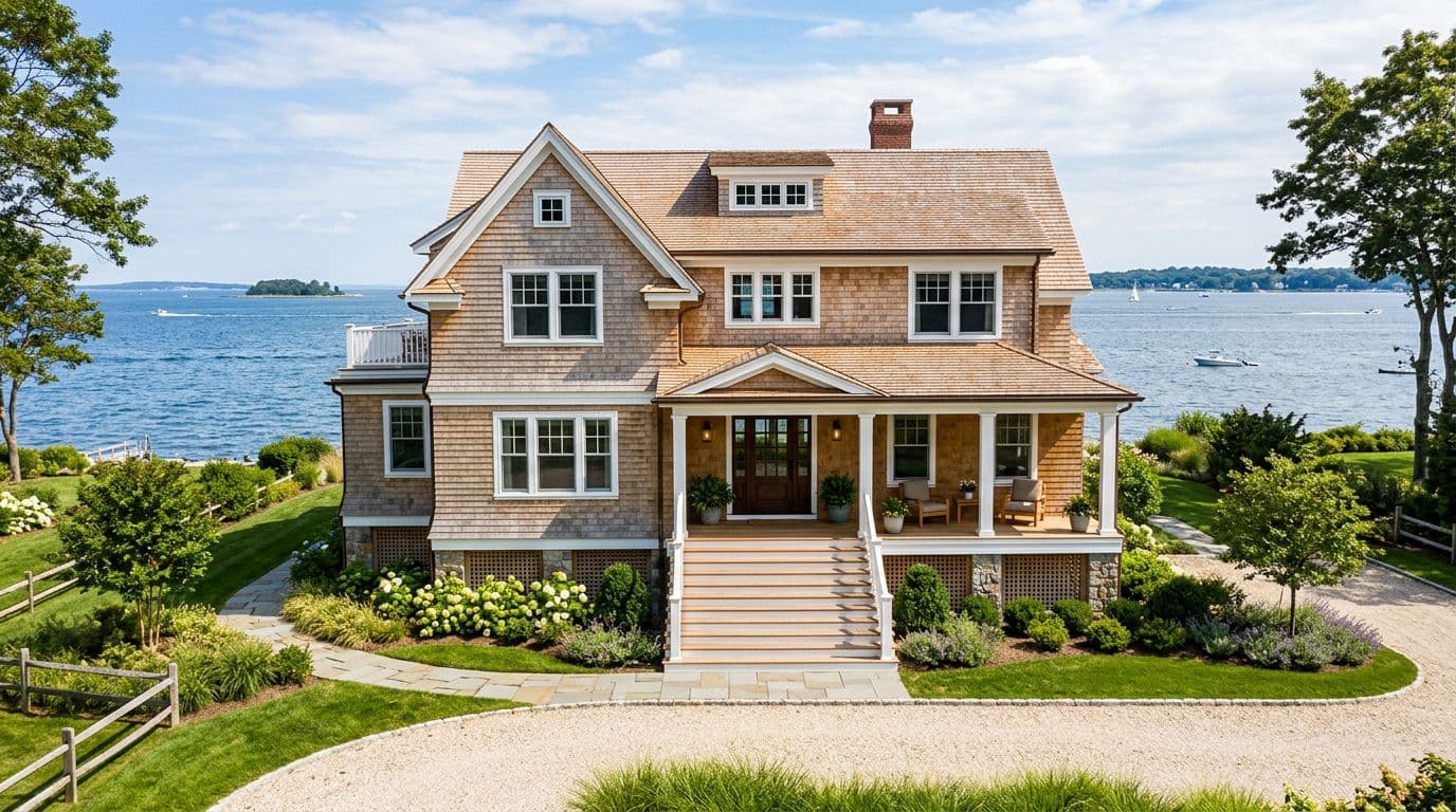 Old Greenwich custom home exterior — bathroom remodel by Omega Development