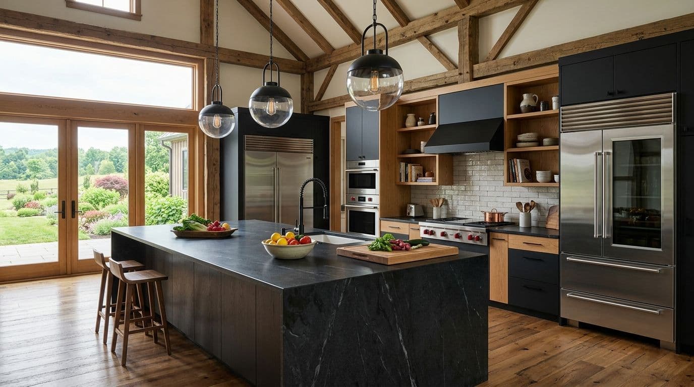 Redding chef's kitchen — bathroom remodel by Omega Development