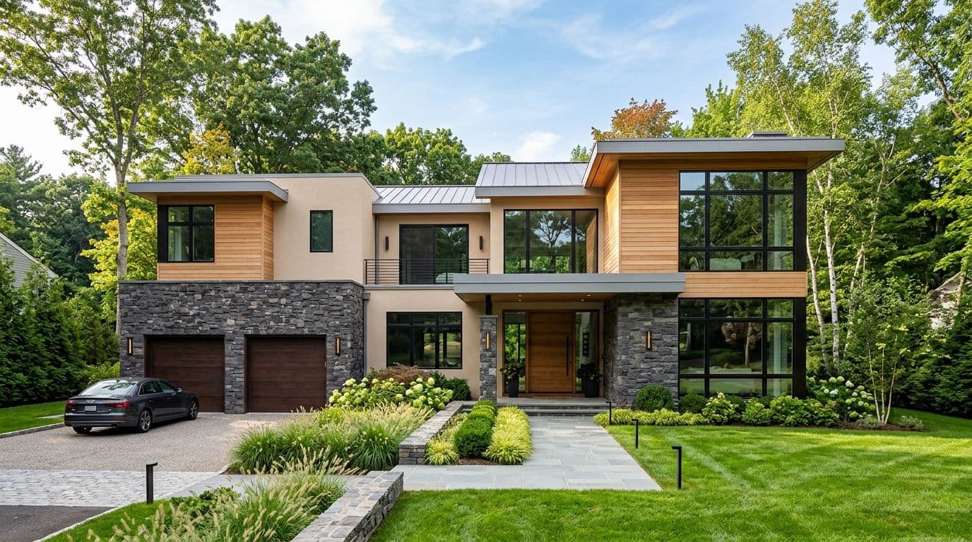 Stamford custom home exterior — bathroom remodel by Omega Development