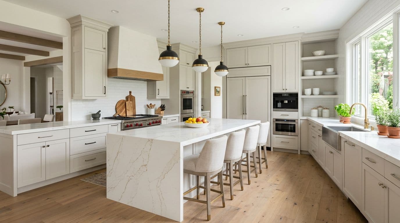 Trumbull chef's kitchen — bathroom remodel by Omega Development
