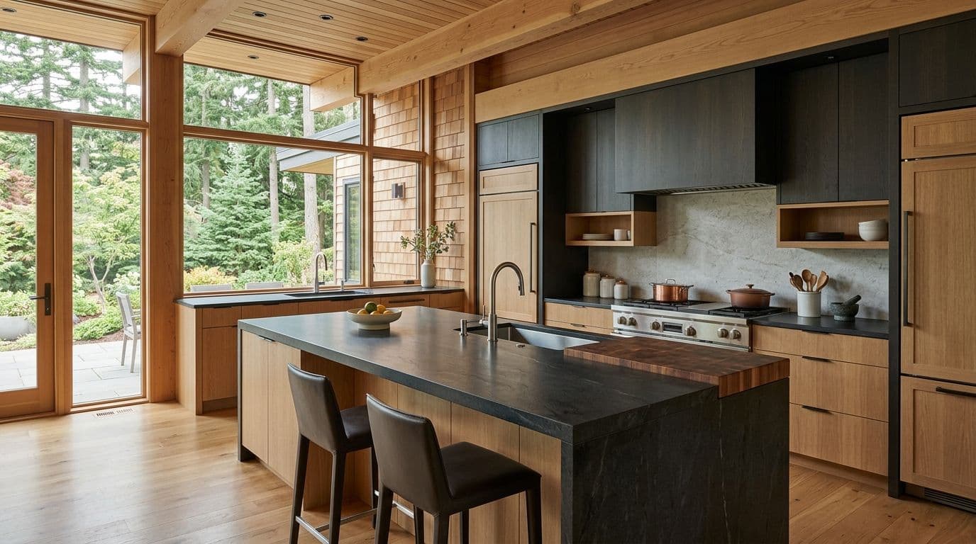 Weston chef's kitchen — bathroom remodel by Omega Development