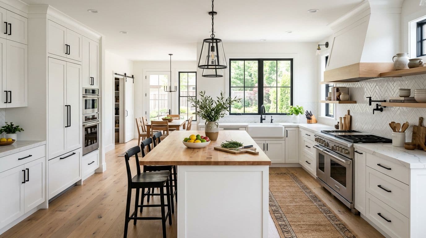 Wilton chef's kitchen — bathroom remodel by Omega Development