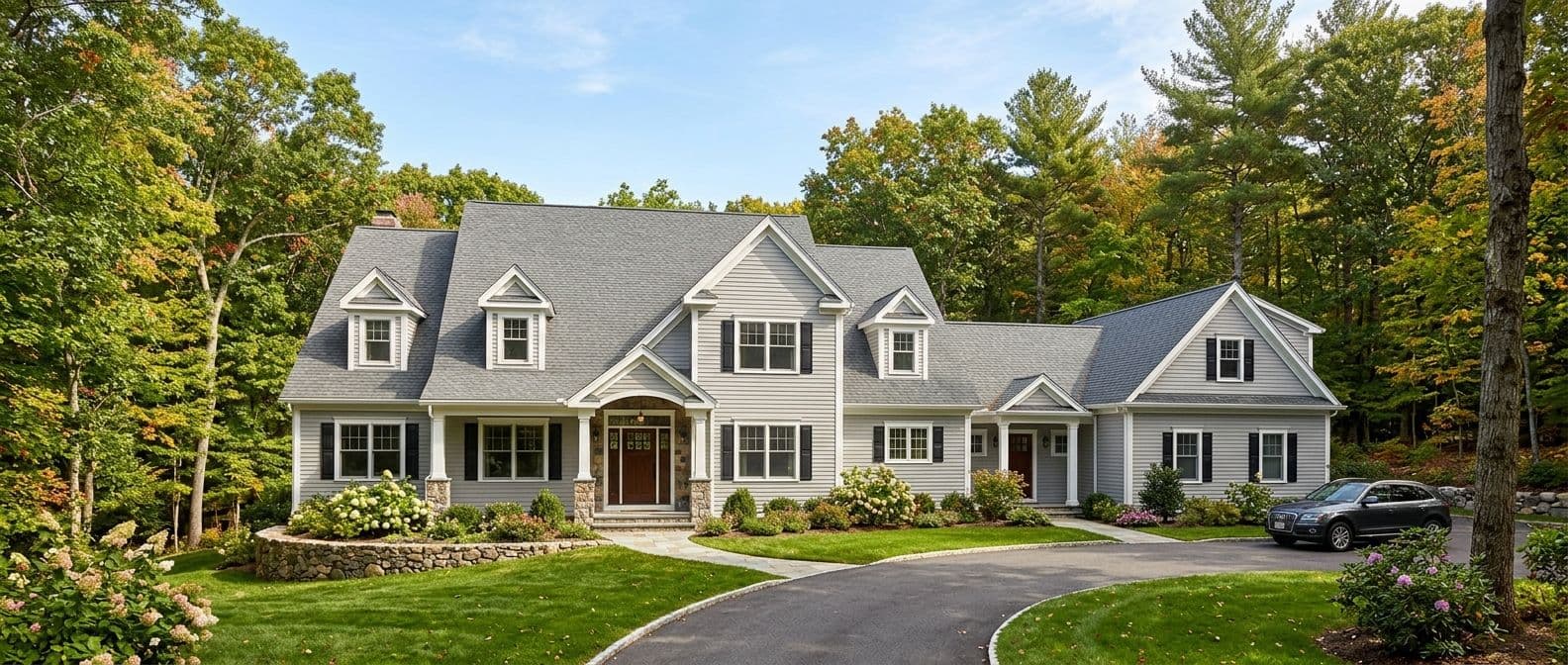 Home addition in Weston, CT — before and after