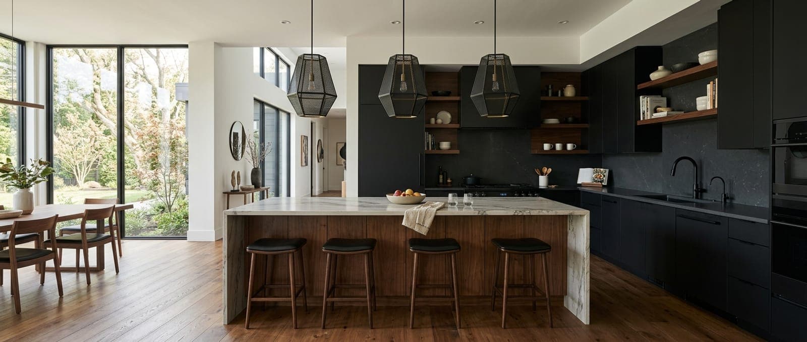 Black & Wood Kitchen — bathroom remodel by Omega Development