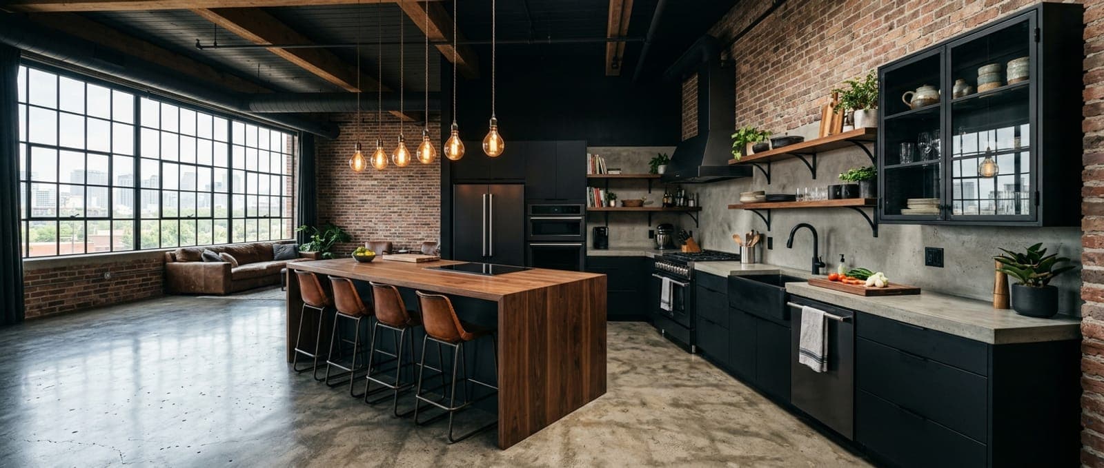 Industrial Modern Kitchen — bathroom remodel by Omega Development