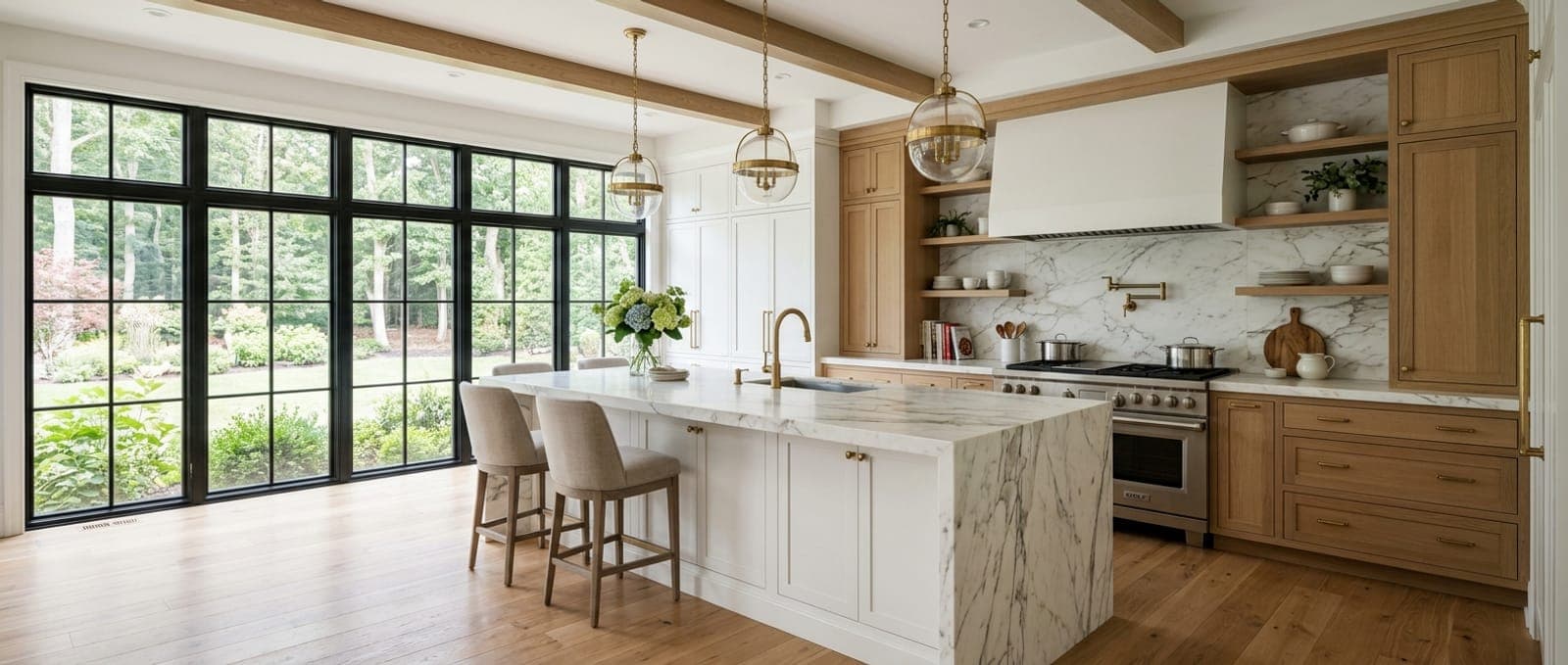 Modern White Kitchen — bathroom remodel by Omega Development