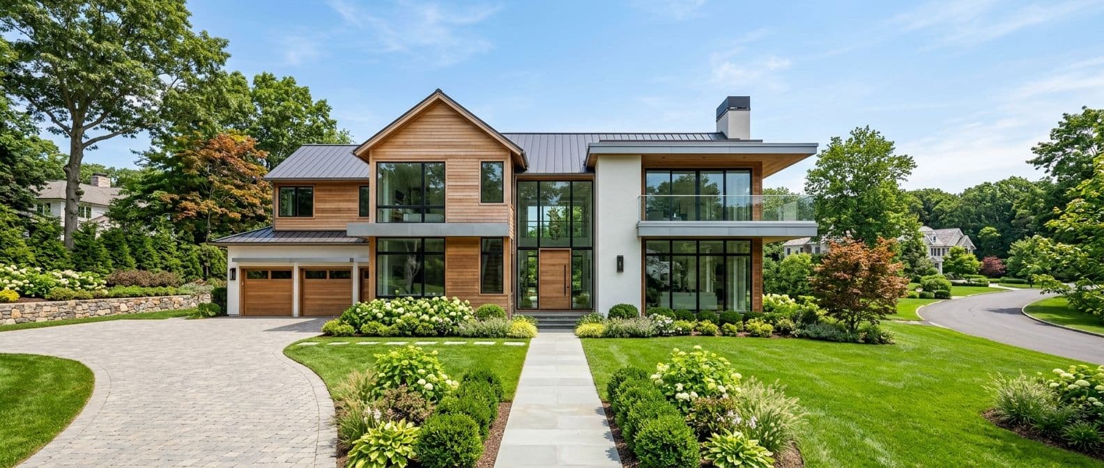 New home construction in Norwalk, CT — teardown before and after
