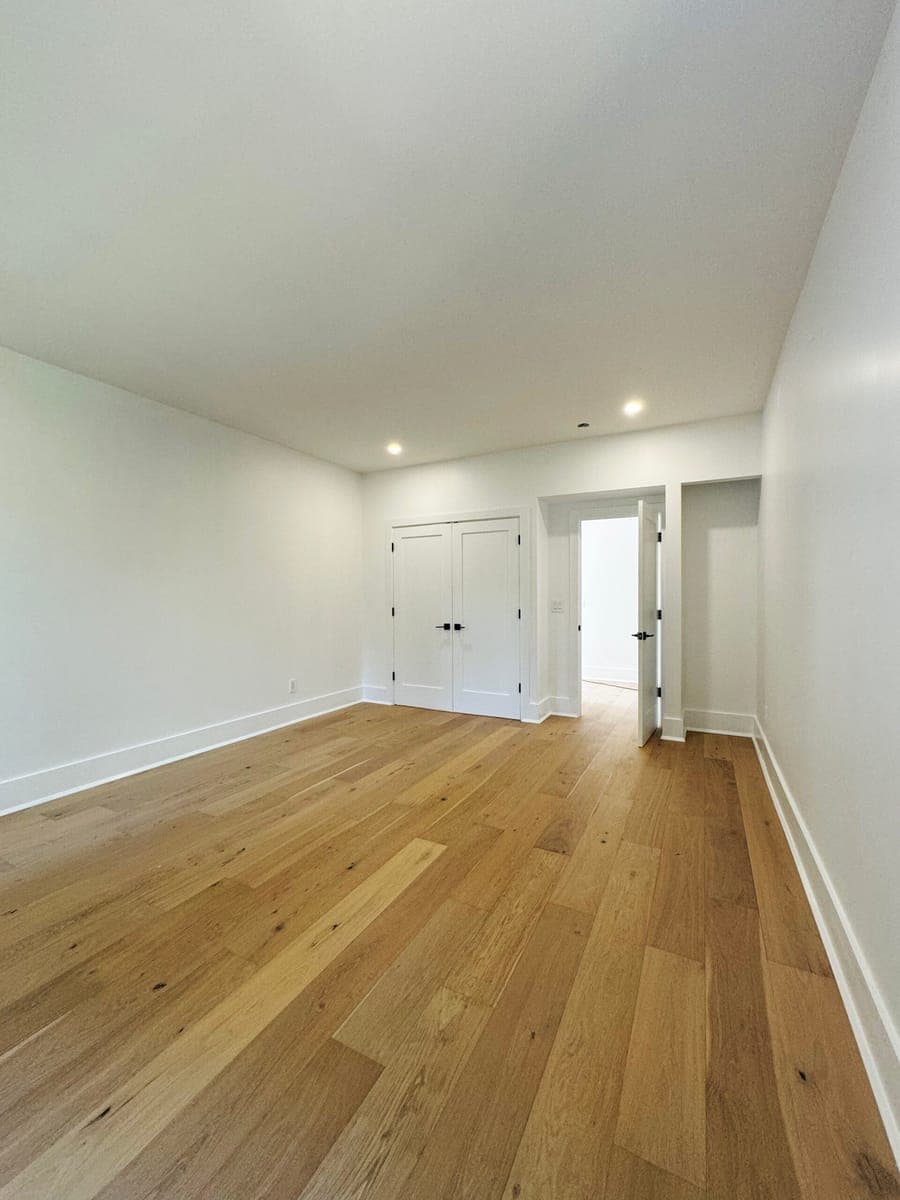 Engineered Wood Floor — bathroom remodel by Omega Development
