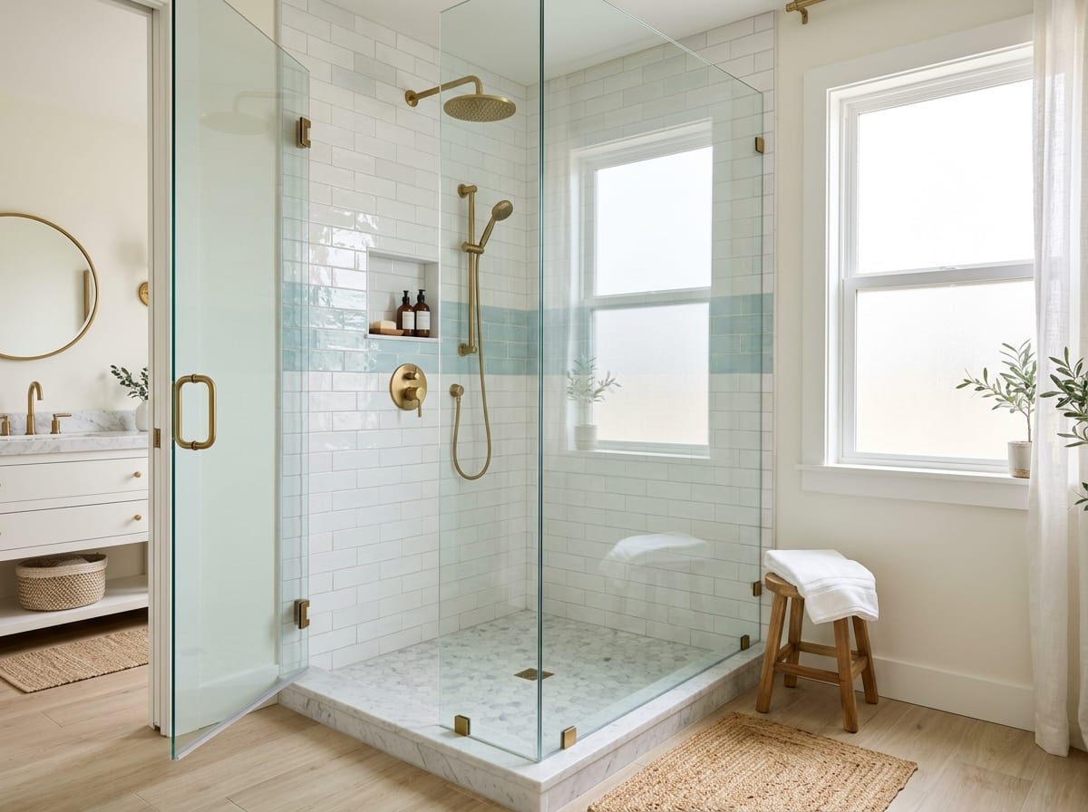 Walk-in shower — bathroom design idea