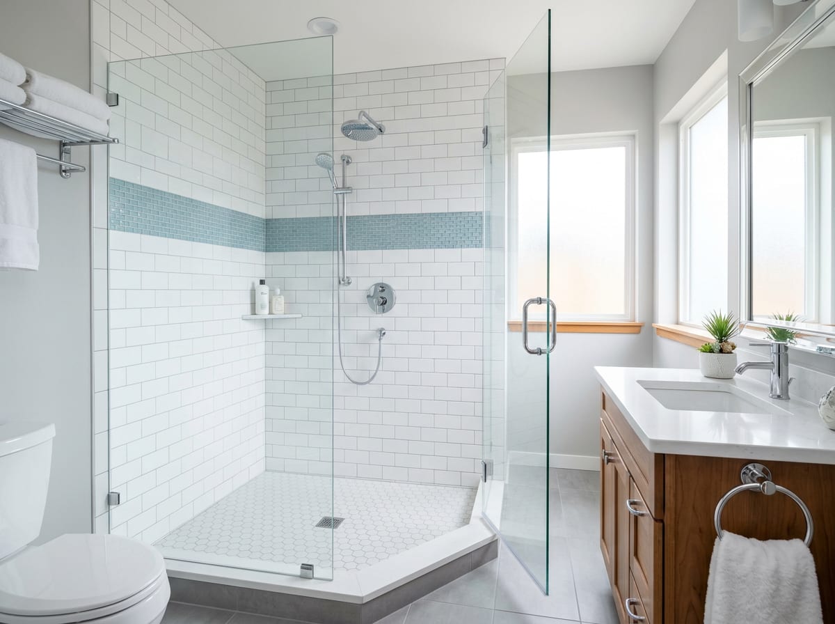Walk-in shower — bathroom design idea