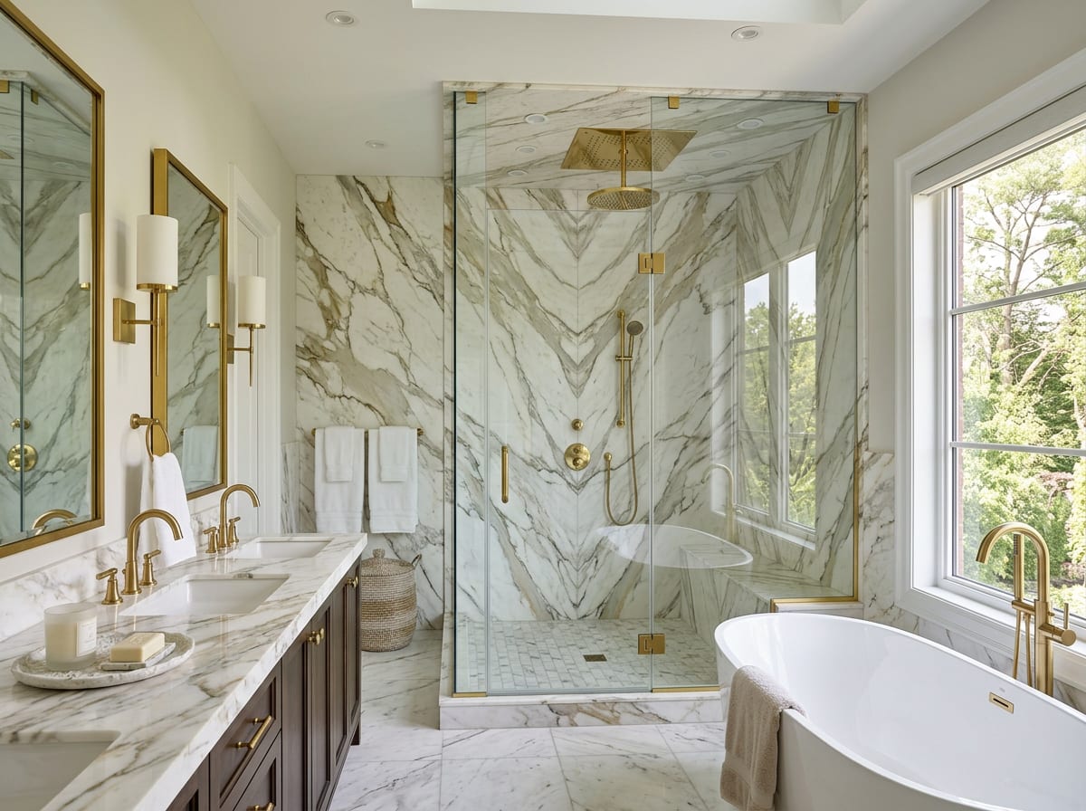 Walk-in shower — bathroom design idea