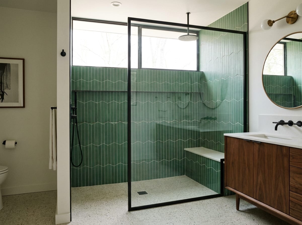 Walk-in shower — bathroom design idea