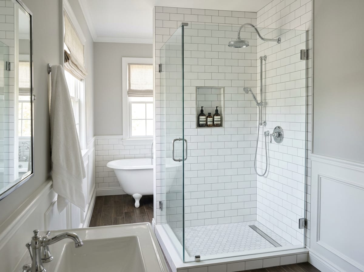 Walk-in shower — bathroom design idea