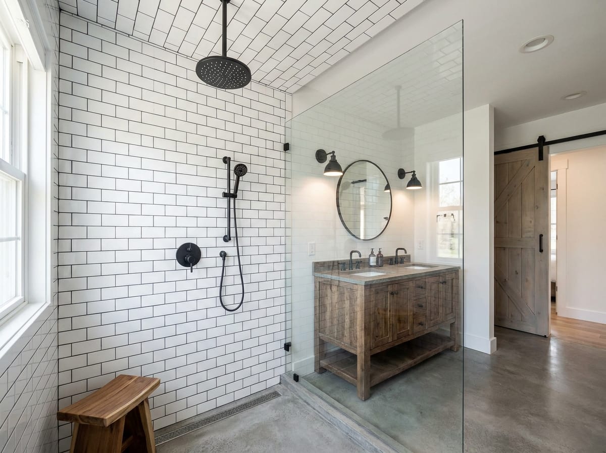 Walk-in shower — bathroom design idea