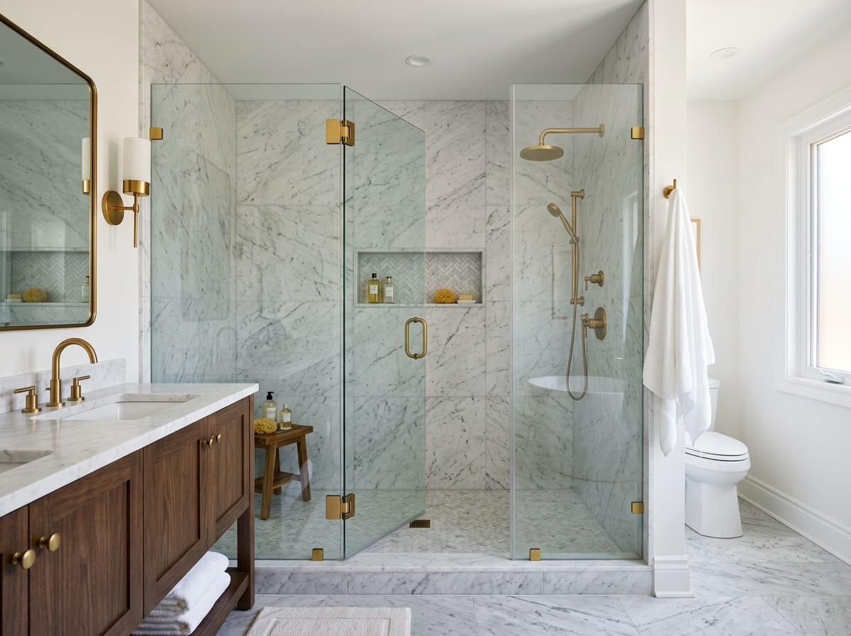 Walk-in shower — bathroom design idea
