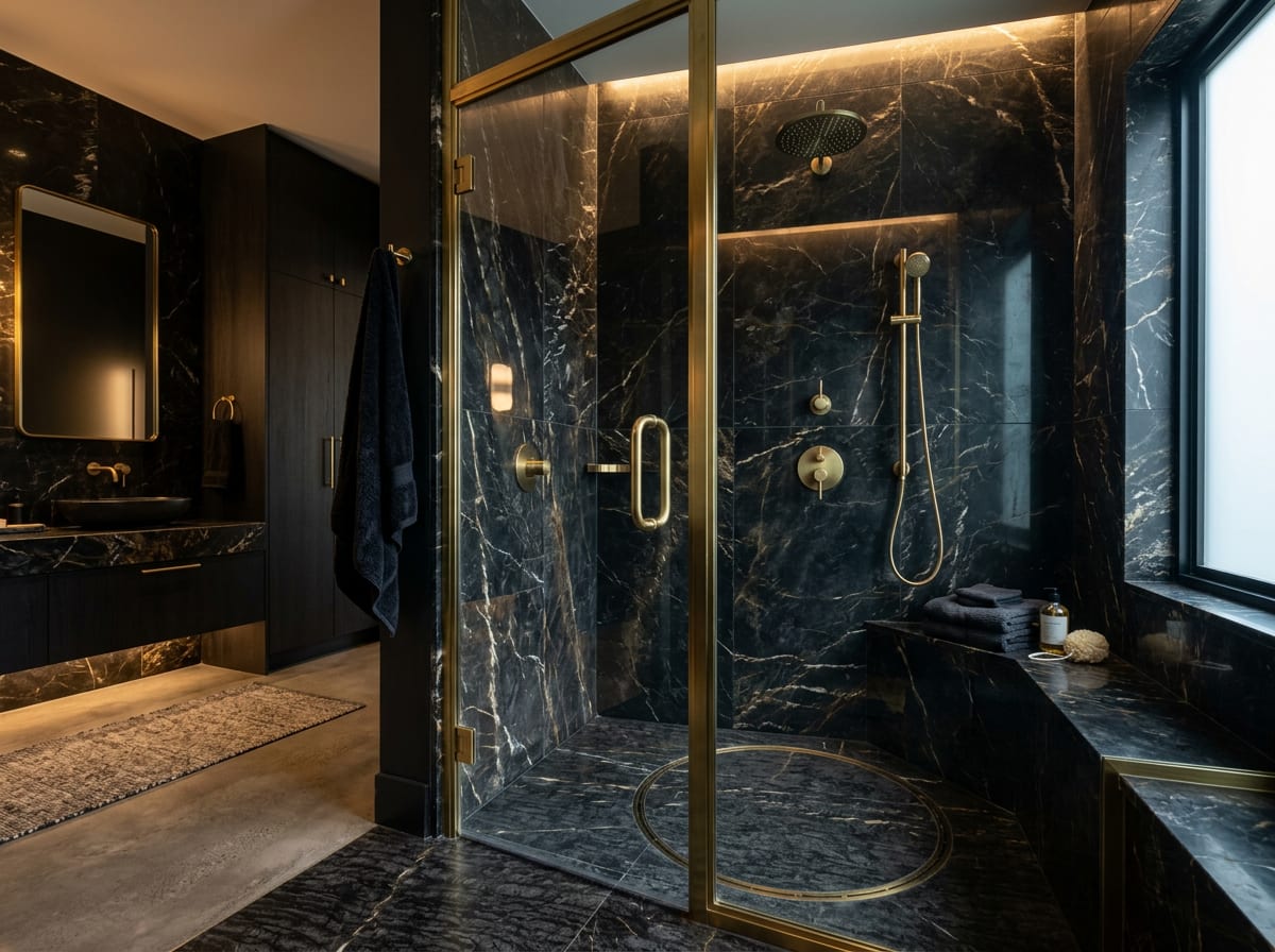 Walk-in shower — bathroom design idea