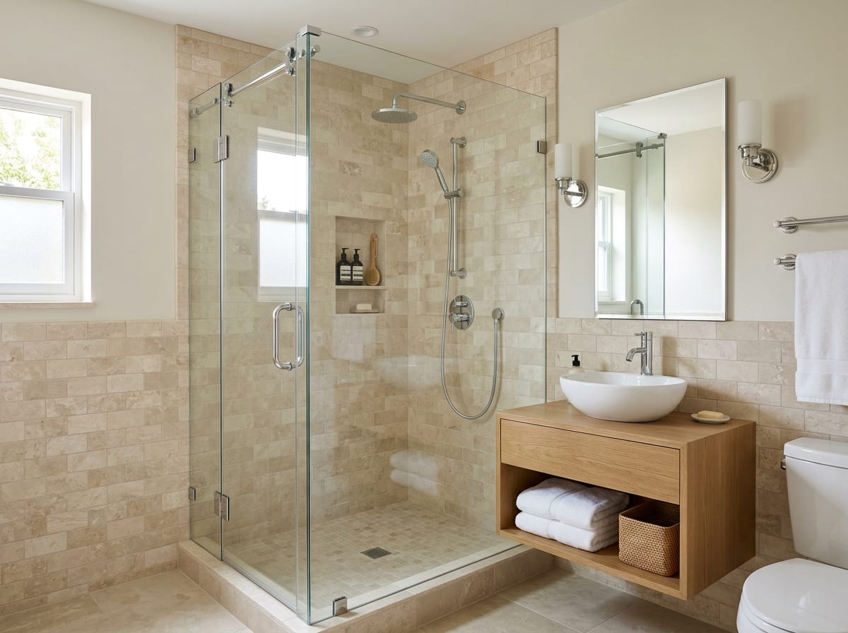 Walk-in shower — bathroom design idea