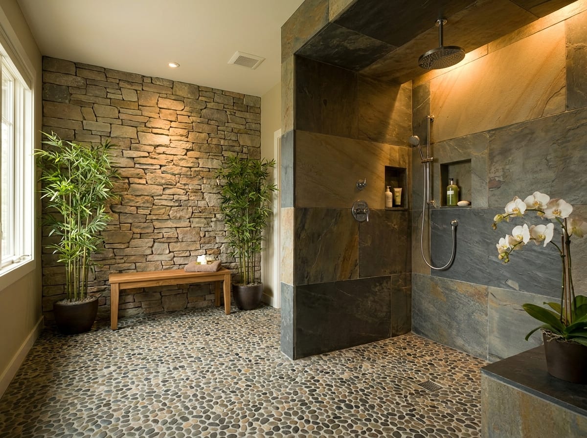 Walk-in shower — bathroom design idea