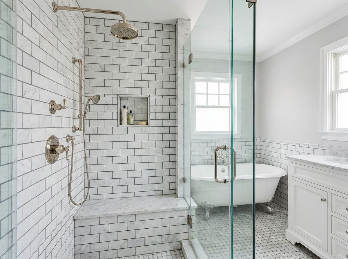 Walk-in shower — bathroom design idea