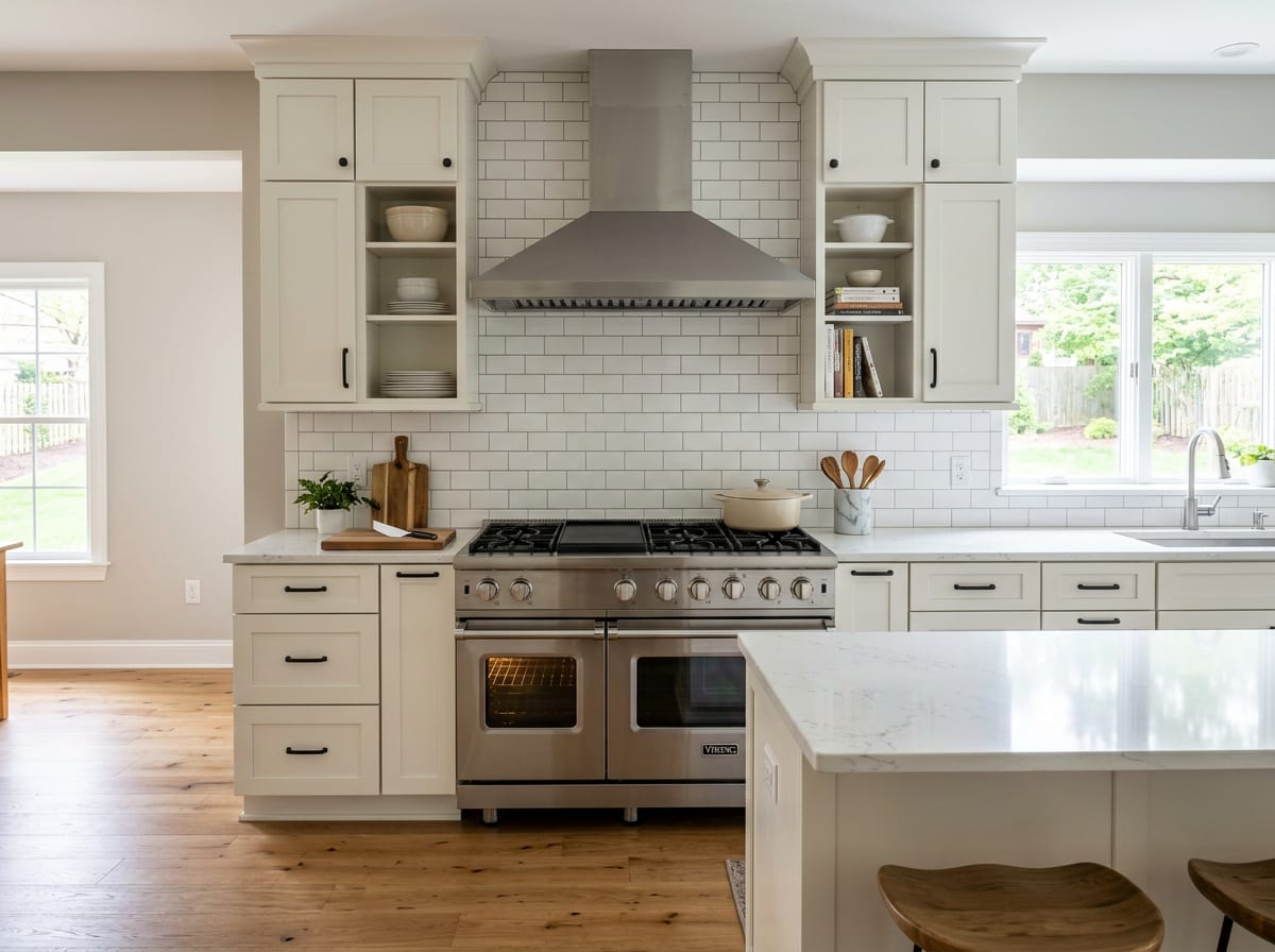 Range & backsplash — kitchen design idea
