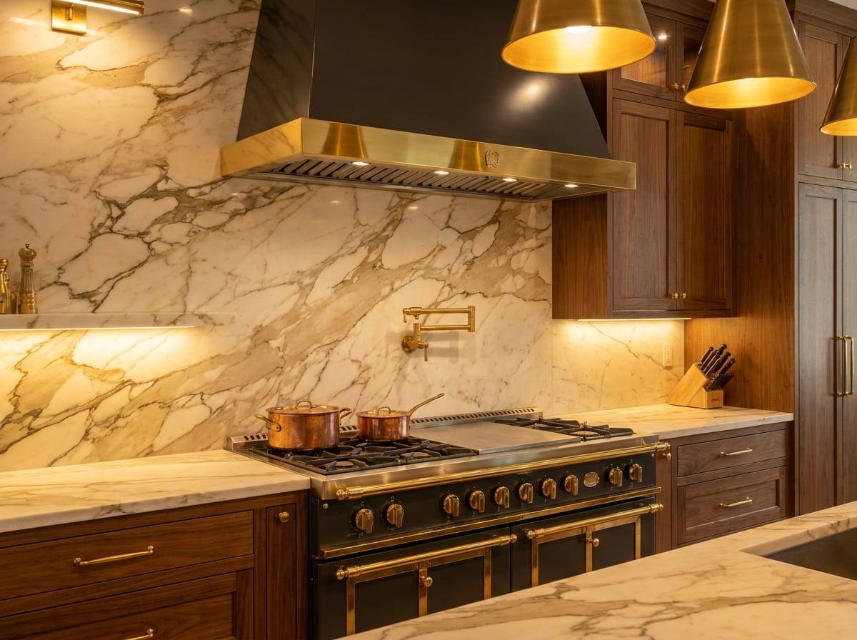 Range & backsplash — kitchen design idea