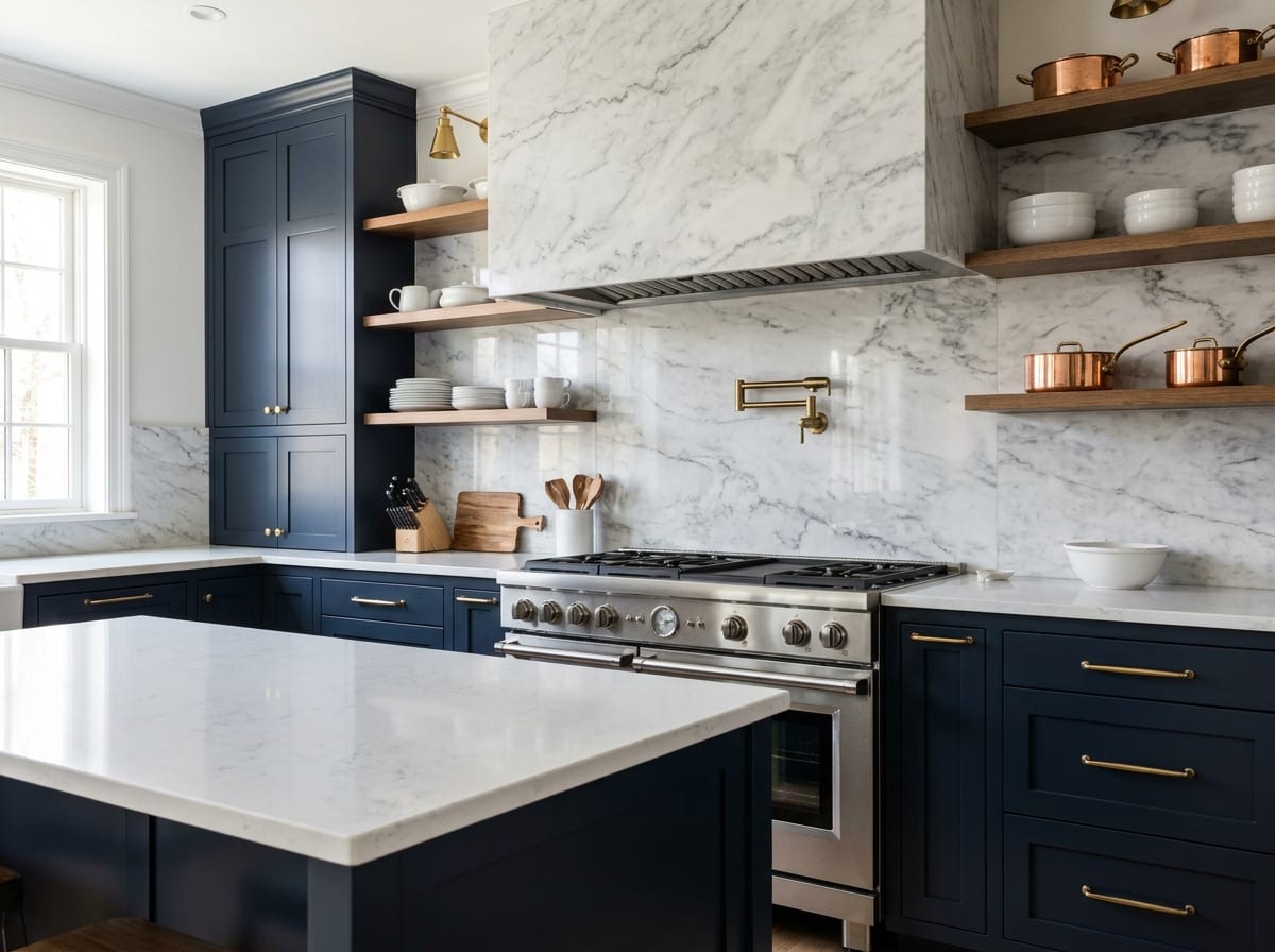 Range & backsplash — kitchen design idea