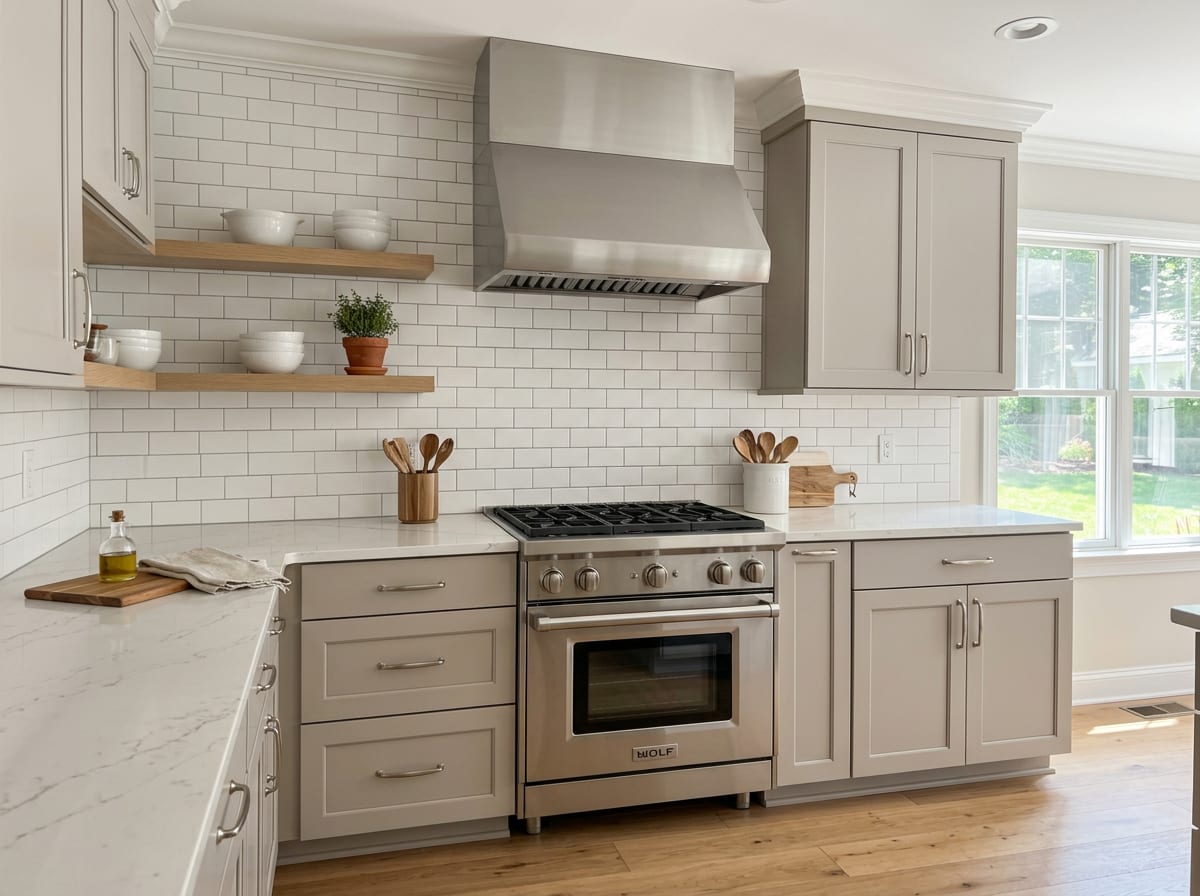 Range & backsplash — kitchen design idea