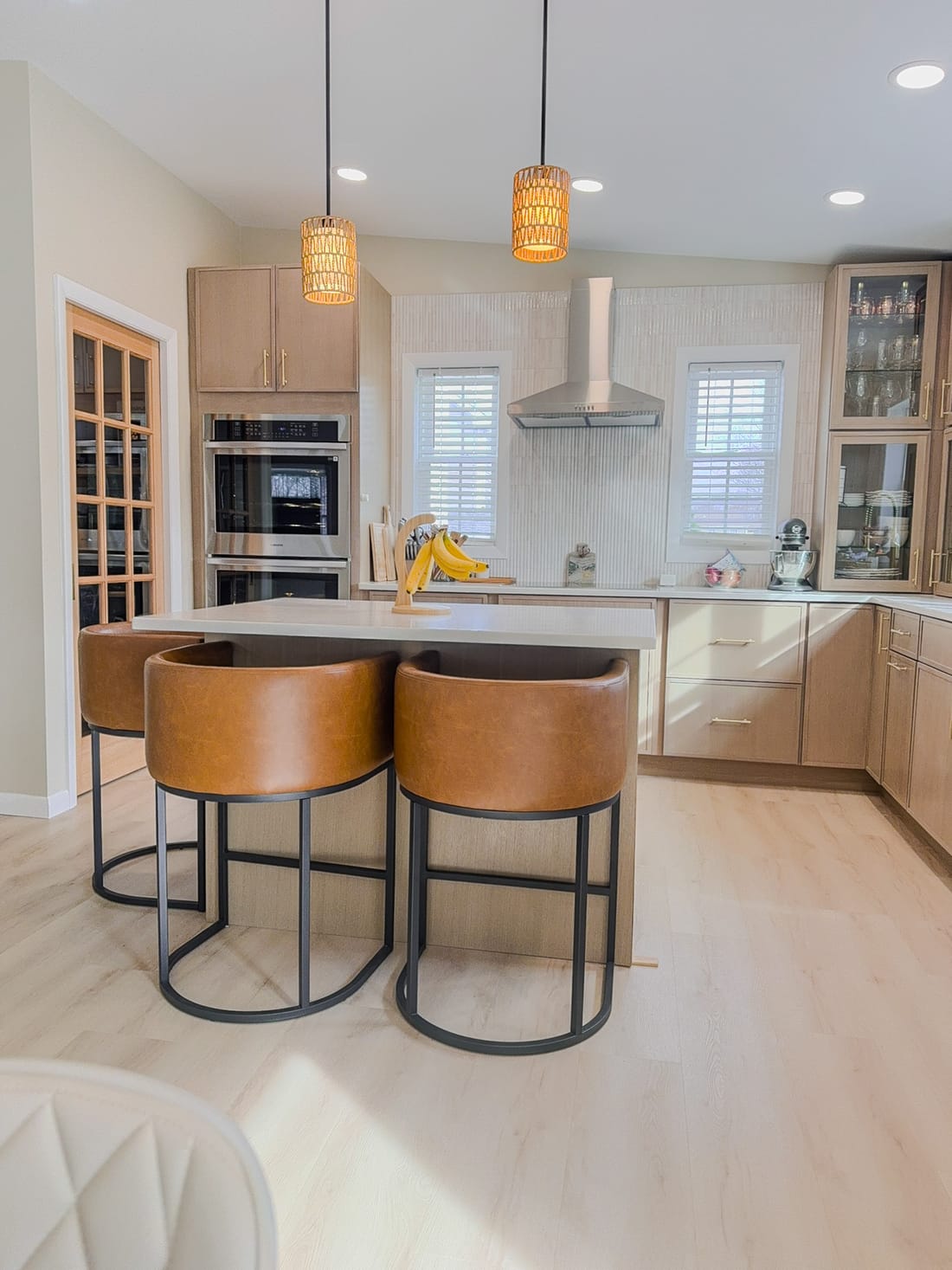 New kitchen and living area inside the Fairfield addition