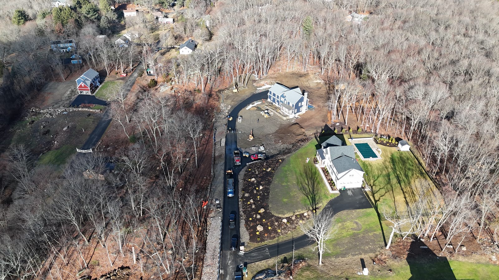 Long Country Driveway — Omega Development driveway paving