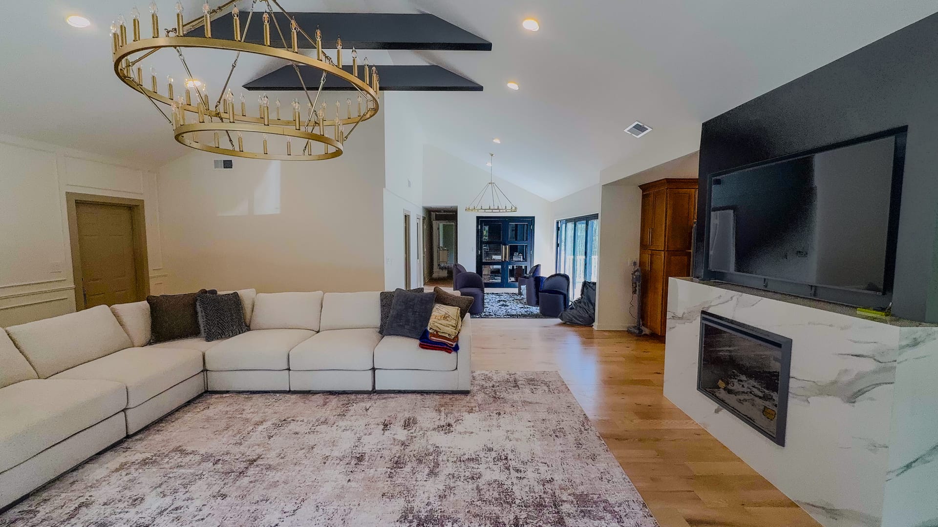 New hardwood in the open living area