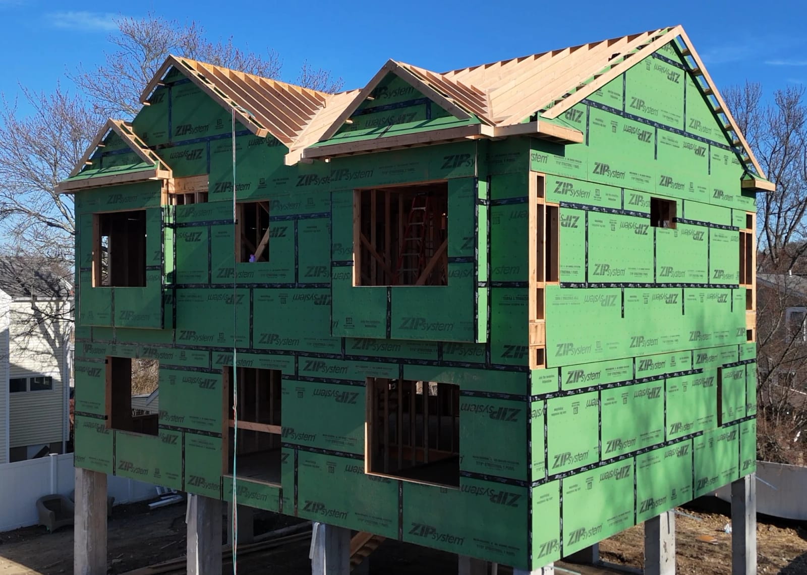 Framing & ZIP Sheathing — Omega Development new construction