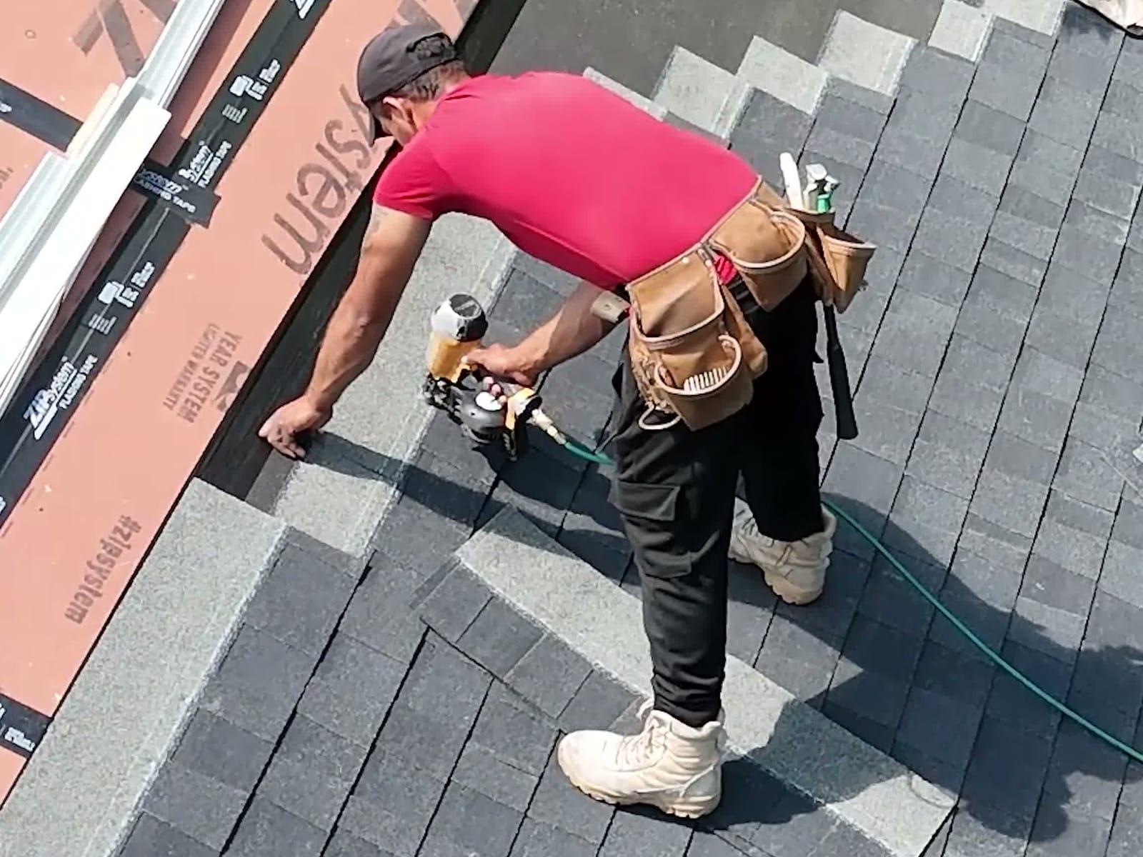 Shingling a New Addition — Omega Development roofing
